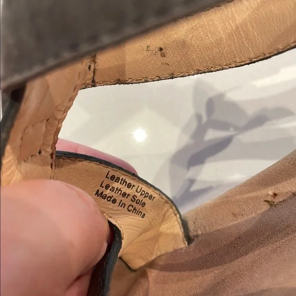 Vivienne Westwood Leather Gladiator Sandals, Charcoal. Size 8.5 - Picture 11 of 11